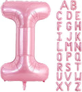 TONIFUL 40 Inch Large Pink Letter I Balloons Giant Foil Mylar Alphabet Balloon for Birthday Party Anniversary Baby Shower Wedding Supplies Decorations