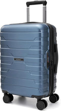 BAGSMART Carry On Luggage 19 L x14 W x9 H Airline Approved with Spinner Wheels, Lightweight 20 Inch Luggage with TSA Lock, Expandable Hard Shell Carry On Suitcases for Men Women, Royal Blue