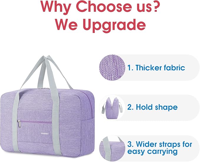 For Spirit Airlines Personal Item Bag Foldable Travel Duffel Bag Tote Carry on Luggage Duffle Overnight for Women and Men
