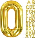 40 Inch Letter Foil Balloons Gold for Graduation, Birthday, Wedding Decorations Jumbo Photo Backdrops Big Alphabet O