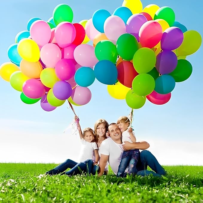 105pcs Colorful Balloons 12inch Rainbow Latex Balloons for Boys Girls Birthday Baby Shower Gender Reveal Wedding Decorations