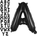 Black Letter A Balloons, 40 Inch Large Foil Letter Balloons, Custom Phrase Balloon for Birthday Party Wedding Anniversary Decoration (Black A)