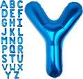 40Inch Blue Letter Y Balloon Foil Helium Letter Balloons A-Z Giant Large Mylar Big Party Balloon for Birthday Party Decorations
