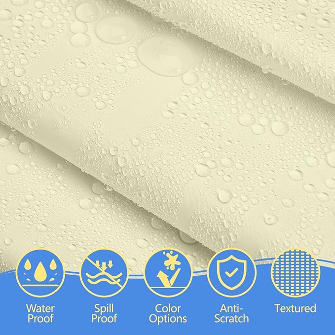 8-Count Ivory Disposable Plastic Tablecloths Rectangle 54x108 Inch - Extra Long Waterproof Banquet Table Covers for Parties & Catering