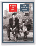 NobleWorks Jumbo Hysterical Birthday Greeting Card 8.5 x 11 Inch with Envelope (1 Pack) Big, Jumbo Bday Unlit Men Stiff Joints J10245BDG