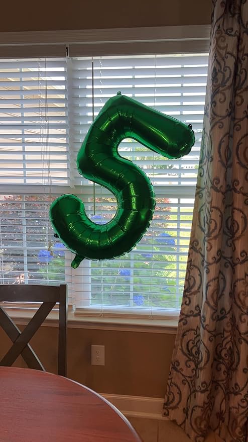 Number 15 Balloons, Balloons for Woman Man 15th Dark Green Birthday Party Decoration, 40 Inch Foil Number Ballon for 15, 51 Anniversary, Bridal Shower, Graduation, Valentine's Day, Easter
