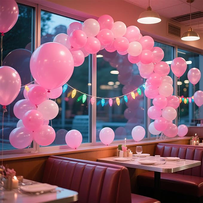 Pink Balloons Light Pink Birthday Decorations 30 Pack 18 inch Round Gender Reveal Ballons for Birthday Wedding Anniversary Baby Shower Gender Reveal Party Decoration