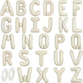 TONIFUL 16 Inch Cream White Letter A-Z Balloons,Custom Phrase Mylar Foil Alphabet Letter DIY Personalized Phrase Banner for Birthday Anniversary Baby Shower Bride Shower Supplies Decor(26 Pcs)