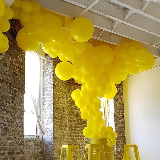 105pcs Yellow Balloons 12inch Party Latex Balloons for Boys Girls Birthday Baby Shower Gender Reveal Wedding Sunflower Party Decorations