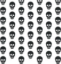 Xinnun Skull Party Decorations Black Skeleton Hanging Banners Garland Gothic Theme Banner Cutouts Ribbon Streamers for Halloween Spooky Funny Funeral Birthday Party Decor Supplies(Skull)