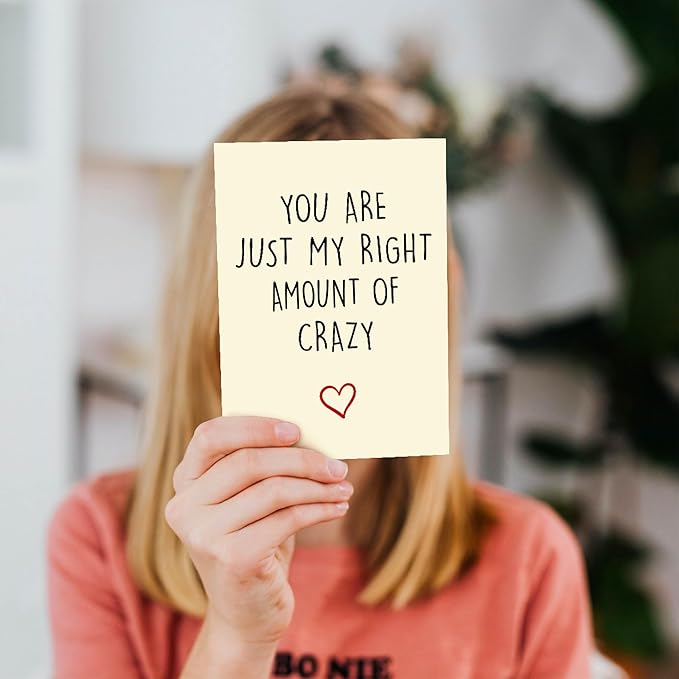 Cheerin Funny Anniversary Card with Envelopes - Humorous Love Cards for Him and Her - Romantic Card for Husband, Wife, Fiance, Boyfriend and Girlfriend - Hilarious Birthday Gift 5x8 Inch