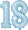 40 In Matte Blue Number Balloons Helium Foil Mylar Balloon Birthday Party banquet Decoration Digital 18