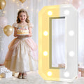 Pooqla 3FT Marquee Light Up Letters, LED Big Mosaic Marquee Letters 3 Feet, Giant LED Sign for Balloons Birthday Anniversary Wedding Party Decoration, Cool White and Warm White Letter O
