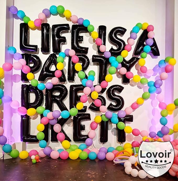 Lovoir 40 Inch Large Black Letter H Balloons Big Size Jumbo Mylar Foil Helium Balloon for Birthday Party Celebration Decorations Alphabet Black H