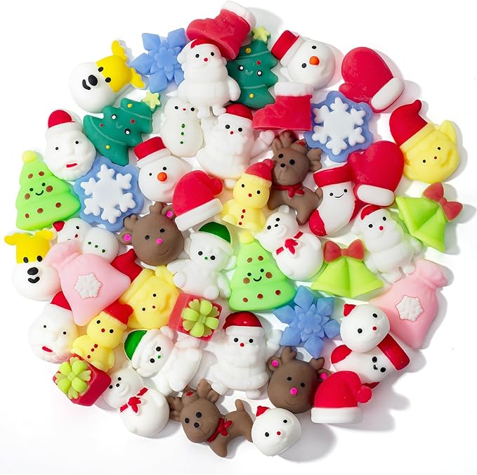 Mr. Pen- Christmas Squishy Toys, 48 pcs, Holiday Squishies, Christmas Squishies for Kids