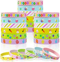 Easter Rubber Bracelets for Kids 30PCS Easter Basket Stuffers Egg Fillers Silicone Wristbands Bulk Easter Party Favors Supplies for Kids Goodie Bag Stuffers Student Gifts Classroom Prizes Accessories