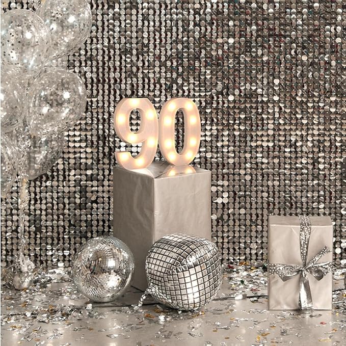 Marquee Numbers Light up Numbers, 0-9 Number Battery Powered LED Light, White Plastic Numbers Sign, Night Light Number Decor for Graduation Engagement Wedding Baby Shower Birthday (Number 9)