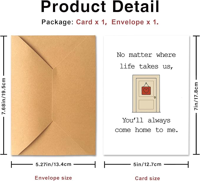 KINGNAME Romantic Love Card for Him Her, Come Home To You Emotional Future Card, Meaningful Gift for Anniversary or Birthday