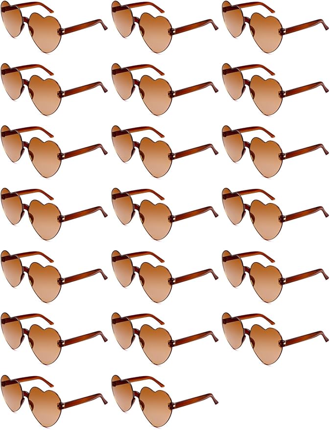 12/20Pcs Heart Shaped Sunglasses for Women, Party Favors Glasses for Wedding, Galentines, Valentines Decorations