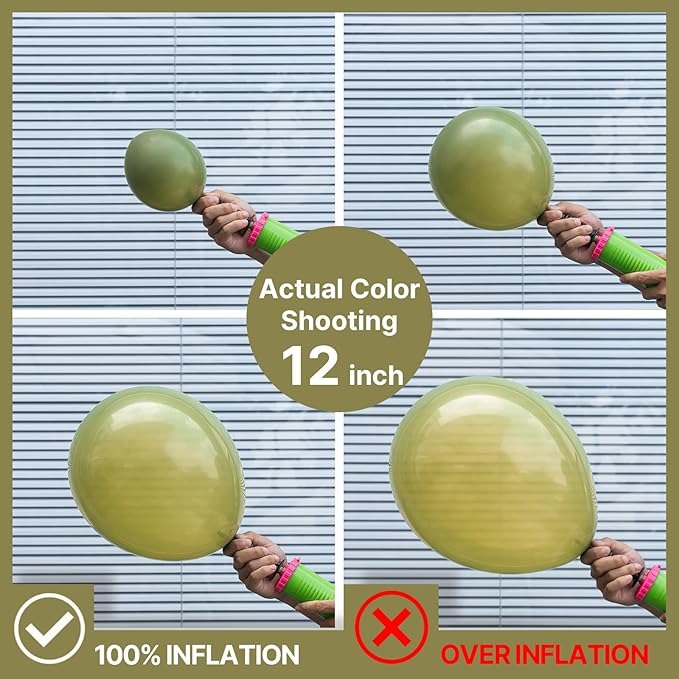 PartyWoo Sage Green Balloons 50 pcs 12 Inch Matte Sage Olive Green Boho Neutral Eucalyptus Latex Helium Balloons for Wedding Baby Shower Gender Reveal Birthday Graduation Party Decorations Green-F11
