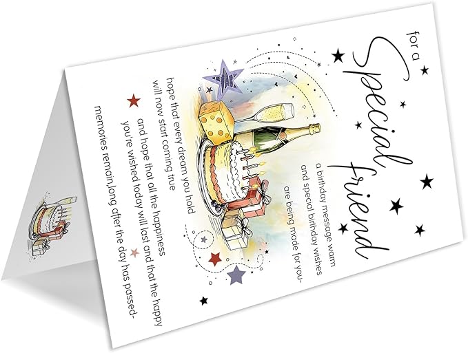 Friend Birthday Card, Happy Birthday Gifts for Friend Bestie