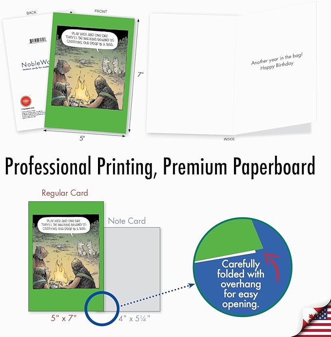 NobleWorks - Funny Dog Lovers Birthday Greeting Card with 5 x 7 Inch Envelope (1 Card) Puppy, Bday Dog Followers C7865BDG