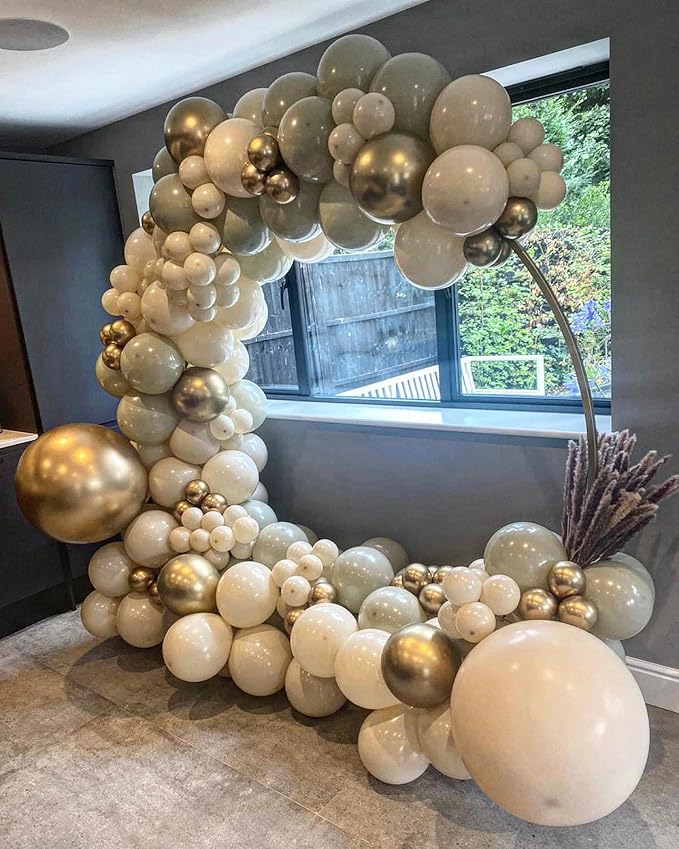 18 Inch White Sand Large Balloons - 35Pcs Thick Sand White Cream Balloons Big Round Latex Party Balloons for Birthday Baby Shower Wedding Graduation Themed Party Decorations
