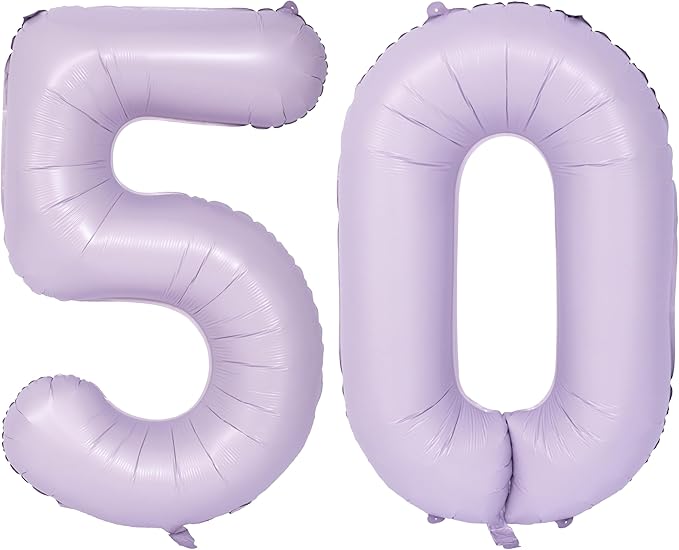 40 In Matte Purple Number Balloons Helium Foil Mylar Balloon Birthday Party banquet Decoration Digital 50