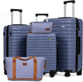 Cosbarn Luggage Sets 5 Piece Suitcases with Wheels, Suitcase Set ABS Hard Case Luggage with Spinner Wheels Durable Travel Luggage