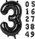 40 Inch Black Number Balloon 0-9(Zero-Nine), Big Size Happy Birthday Balloon, Foil Helium Big Number Balloon for Birthday Celebration Decorations Graduations Anniversary Photo Shoot