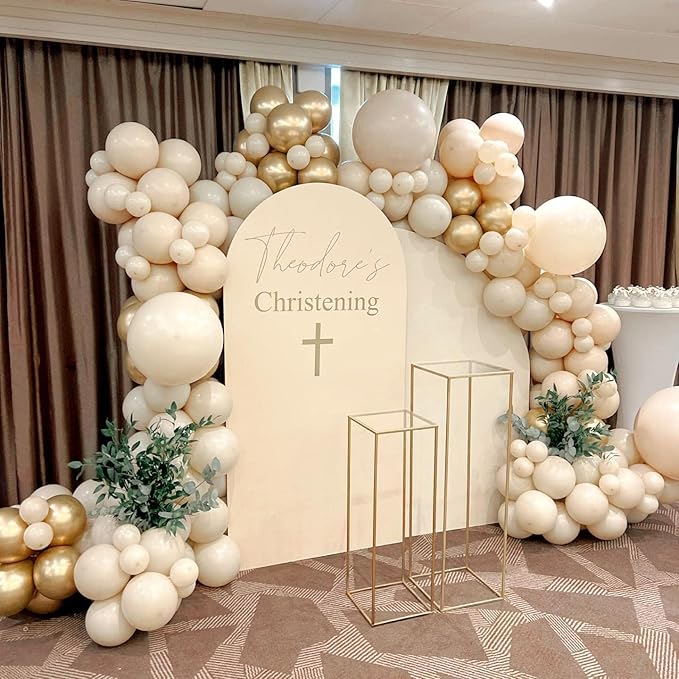 18 Inch White Sand Large Balloons - 35Pcs Thick Sand White Cream Balloons Big Round Latex Party Balloons for Birthday Baby Shower Wedding Graduation Themed Party Decorations