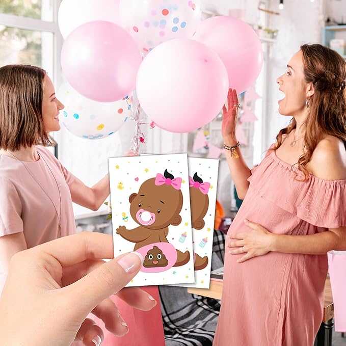 38 Baby Shower Raffle Card Game for Girls - Baby Shower Lottery Tickets Games Door Prizes Scratch off Cards Games Baby Shower Party Favor - Baby Shower Activity and Idea (White)