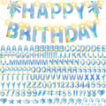 175Pcs Glitter Customizable Banner Kit DIY Custom Letter Banners DIY Happy Birthday Letters 0-9 Numbers Kids Baby Shower Personalized Banner Wedding Birthday Party Decoration Supplies(Shiny Holografic)
