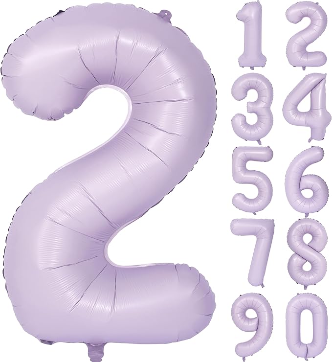 40 In Matte Purple Number Balloons Helium Foil Mylar Balloon Birthday Party banquet Decoration Digital 2