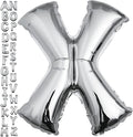 40 inch Silver Letter X Balloon, Big Size Alphabet Foil Mylar Helium Balloons for Birthday Party Celebration Wedding Anniversary Baby Shower Decorations Supplies Alphabet X