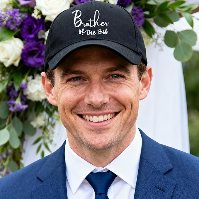 Adjustable Embroidered Hat for Bridal Shower Wedding Engagement Anniversary Honeymoon Newlyweds Couples Gifts