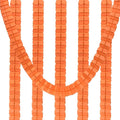 PATIKIL 9.8ft Four-Leaf Garland, 6 Pack Tissue Paper Hanging Flower Garland Reusable Streamers for Party Wedding Backdrop Decorations, Orange