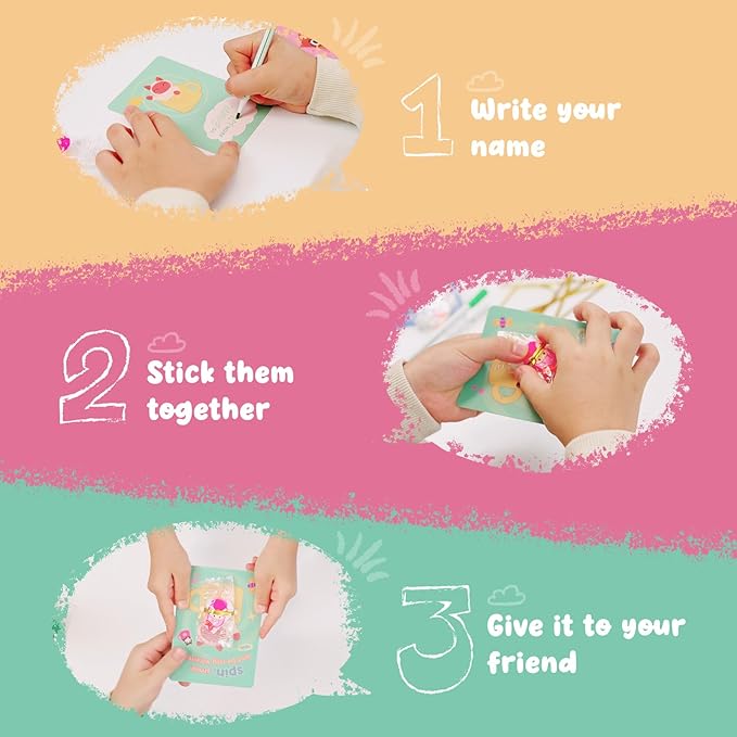 DG-Direct 30 Pack Valentines Day Gifts for Kids, Valentines Day Cards with Mini Spinning Pencil Top Toys, Valentine School Classroom Exchange Prizes, Valentine Party Favor Toy Set