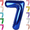 40 Inch Number 7 Balloon, Navy Blue Seven Birthday Decor, 7 17 27 70 Year Old Balloon Number for Engagement, Wedding, Graduations