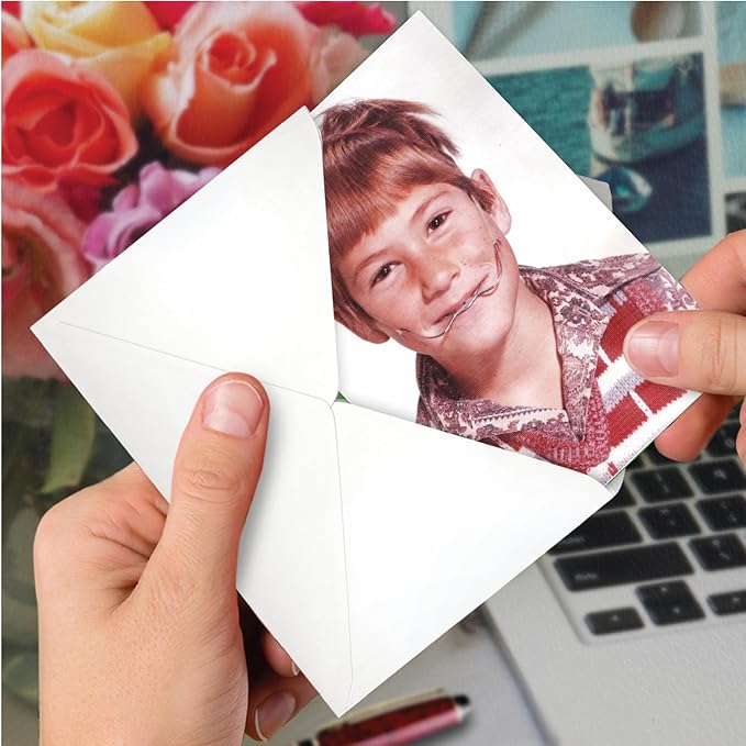 NobleWorks - 1 Happy Birthday Card with Envelope - Funny Photos, Birthday Humor Notecard - Brace Yourself C7339BDG