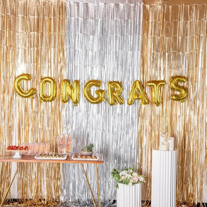 Restaurantware-Balloonify 16 Inch Letter Balloon, 1 Alphabet Party Balloon - Letter N, Self-Sealing, Gold Foil Mylar Finish, Hanging Loop, Decoration For Birthday, Wedding, Or Graduation