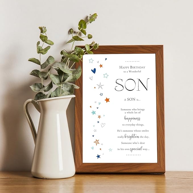 Son Birthday Card, Birthday Cards & Gifts for Son from Mom Dad Parents, Sons Birthdays Card Gift Adult