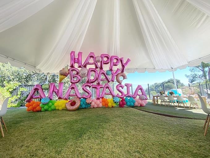 40 Inch Large Hot Pink Letter U Balloons Alphabet U Letter Balloons Foil Mylar Letter A Balloons for Birthday Party Anniversary New Year Graduation Wedding