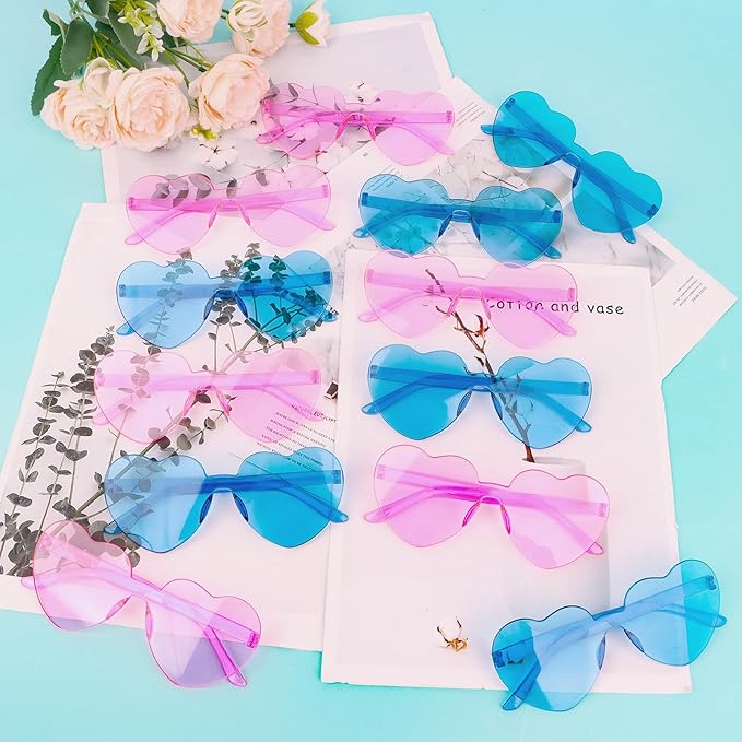 Heart Sunglasses 12/18/24 Pcs Heart Shaped Glasses for Women Cute Funny Party Glasses Party Favors Accessories