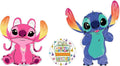 Anagram Angel and Stitch's Birthday Party Supplies 3 pc Balloon Bouquet Decorations