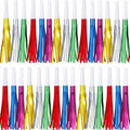 30 Pcs Gold Noise Makers, Metallic Fringed Noise Makers for New Year Party Favor Supplies, Multicolour