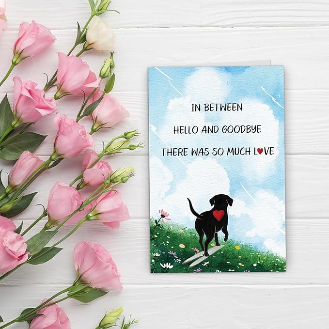 Pet Sympathy Cards for Dog loss Condolence Bereavement Card for Owner & Family Mourning and Missing Messages