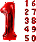 40 Inch Red Number 1 Balloon Large Red Foil Balloon Red 1 Balloons Mylar Helium Balloon for 1st Birthday Party Decorations Girls Boys Baby Shower Wedding Anniversary Decoration