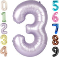 Numbers Balloon 3, 40 Inch Large Cream Purple Balloon for Three Year Old Birthday Decor, 3 13 30 31 Birthday Party Decorations for Wedding Supplies