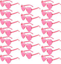 20 Pack Heart Sunglasses for Women Candy Transparent Rimless Bulk Heart Shaped Glasses for Bachelorette Party Favors